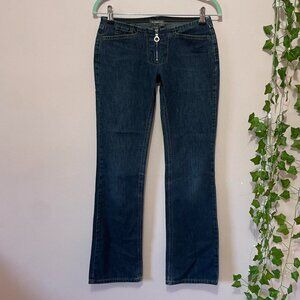 Vintage Silvertab Low-Rise Bootcut Blue Jeans with a Zipper Fly
